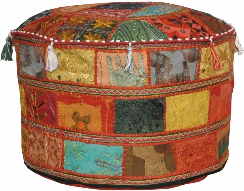 Husa pentru taburet BhagyodayFashions, bumbac, multicolor, 46 x 33 cm