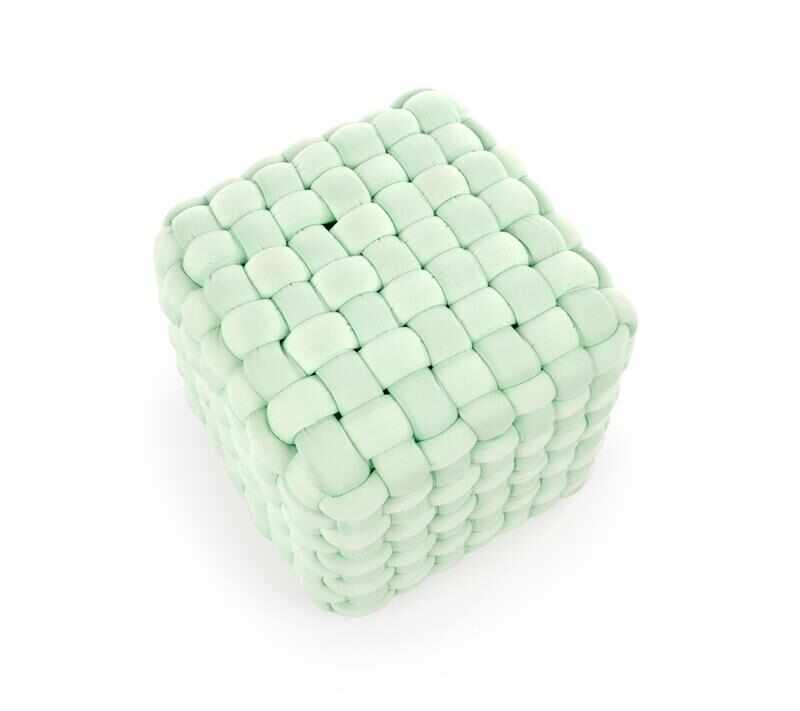 Taburet tapitat Rubik mint - H35 cm