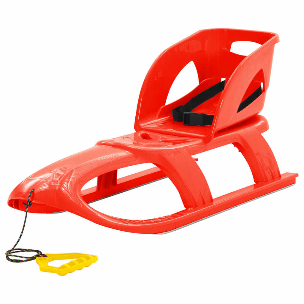 vidaXL Sanie cu scaun, roșu, 102,5x40x23 cm, polipropilenă