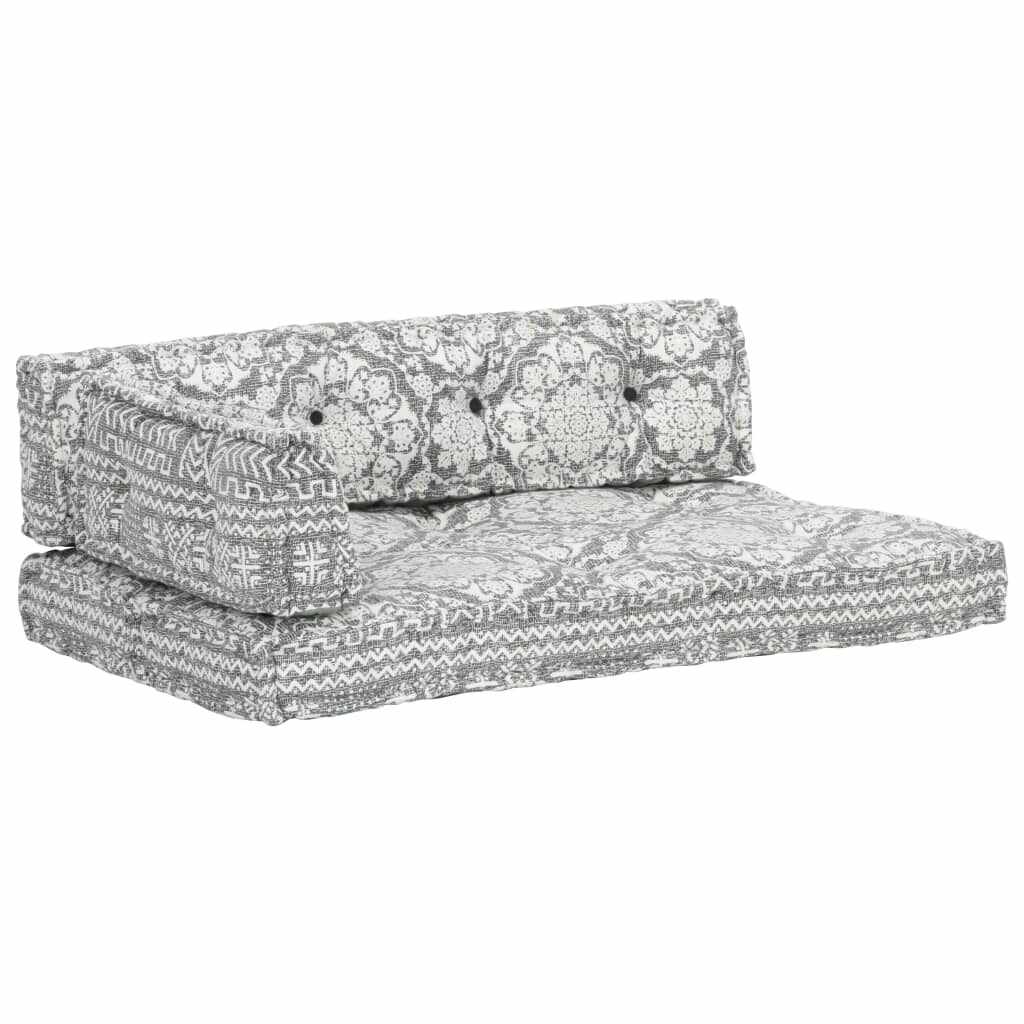vidaXL Pernă pentru canapea din paleți, gri deschis, textil, petice