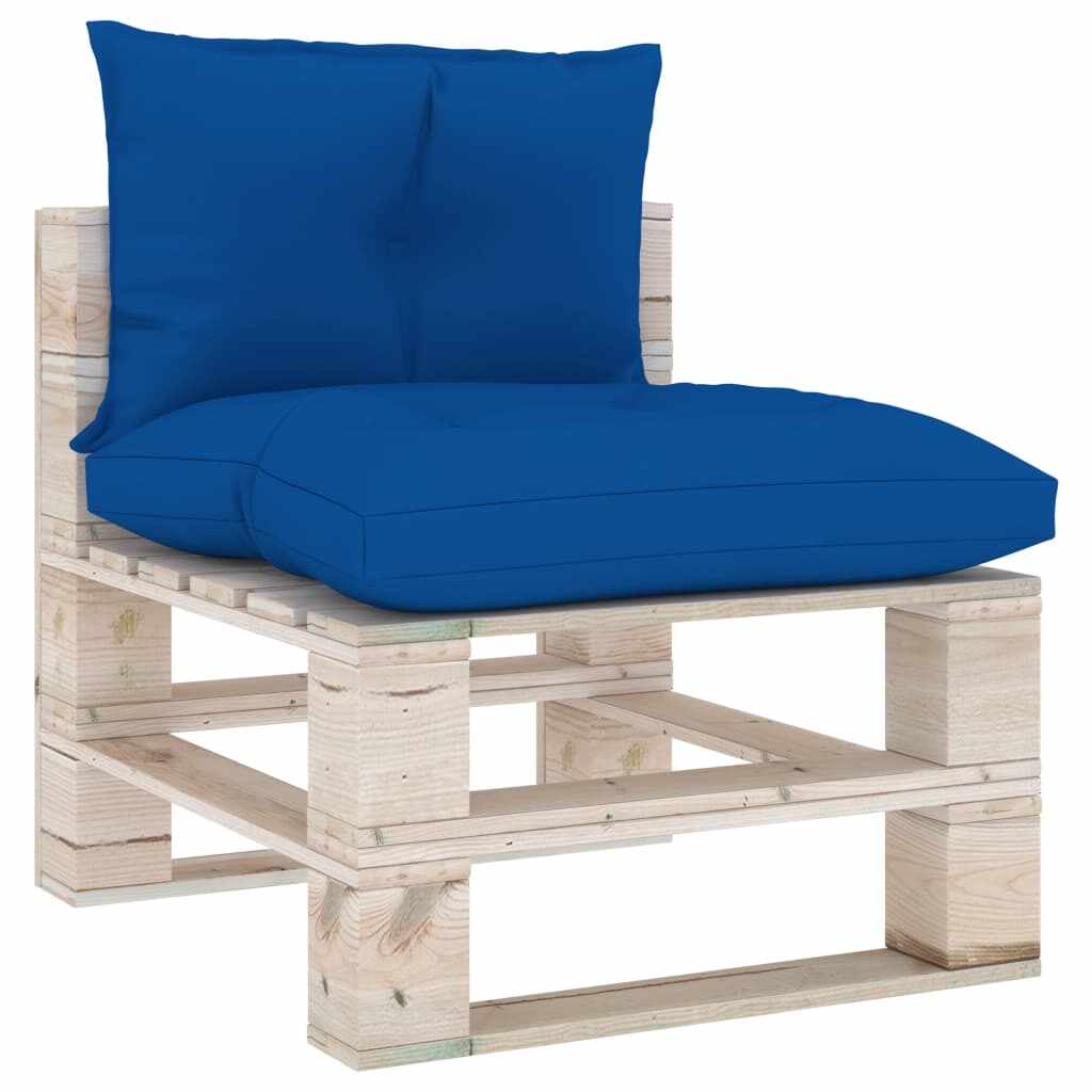vidaXL Perne de canapea din paleți, 2 buc., albastru regal, textil