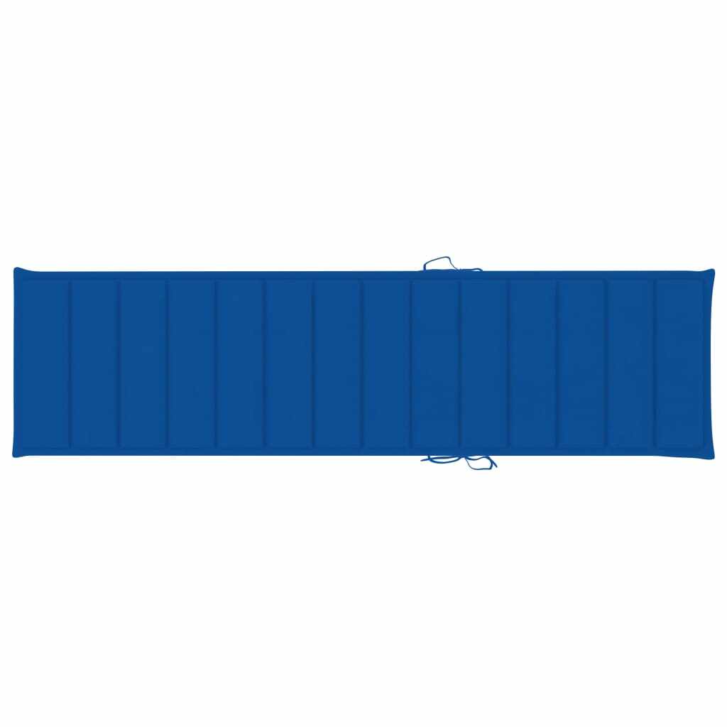 vidaXL Pernă de șezlong, albastru regal, 200x50x3 cm, material textil