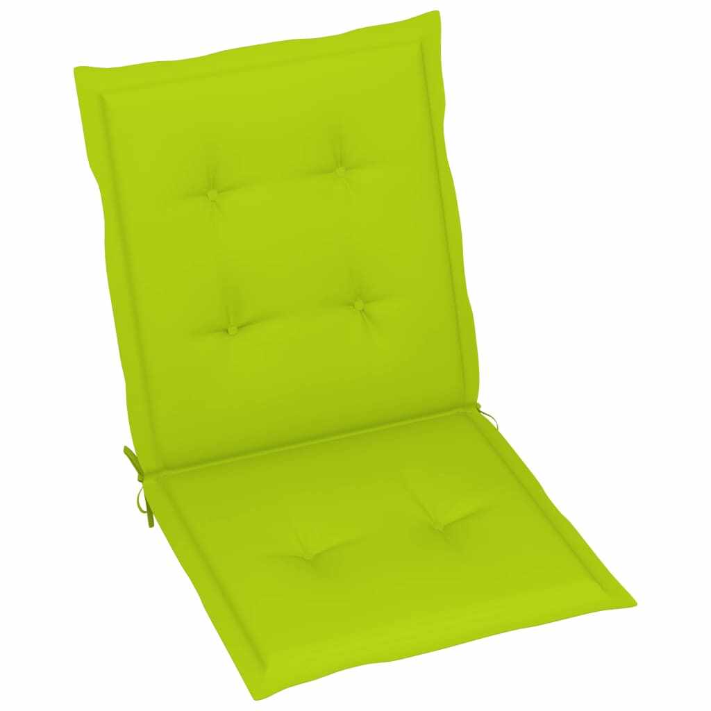 vidaXL Perne scaun de grădină, 2 buc., verde aprins, 100x50x3 cm