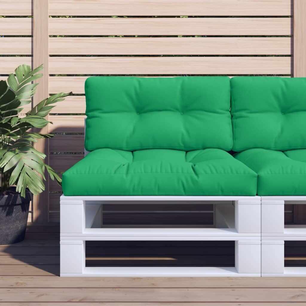 vidaXL Pernă de paleți, verde, 70x40x12 cm, material textil