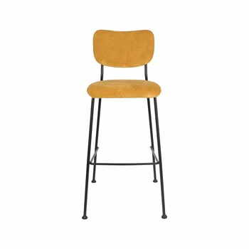 Set 2 scaune de bar Zuiver Benson, înălțime 102,2 cm, galben