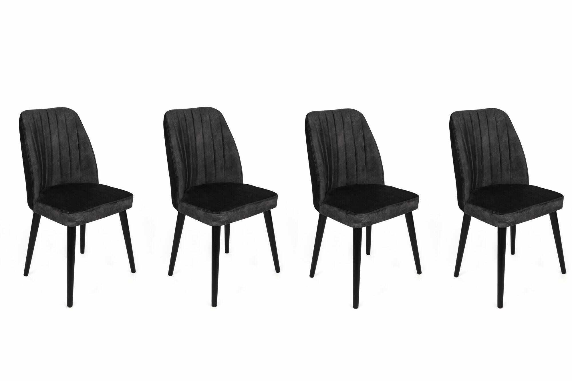 Set scaune (4 bucăți) Alfa V4 Chair Set (4 Pieces), Kaki, 50x90x49 cm