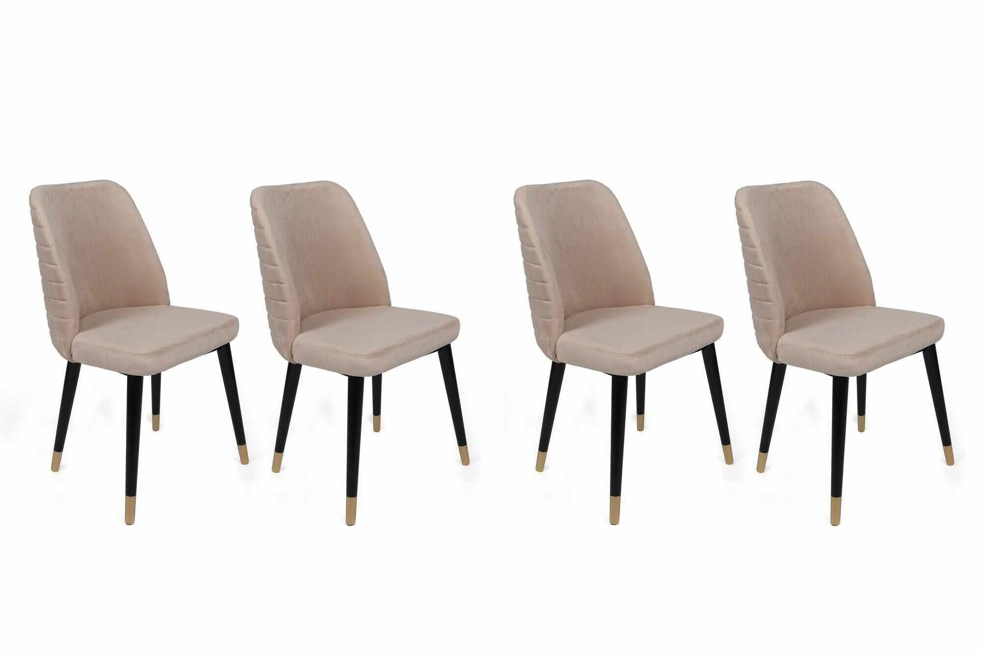 Set scaune (4 bucăți) Hugo V4 Chair Set (4 Pieces), Gri, 50x90x49 cm