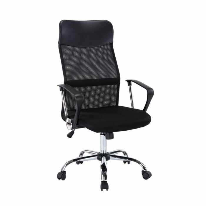 Scaun birou ergonomic Marks 3.0, rotativ, reglabil pe inaltime, negru, 51x50x108-118 cm