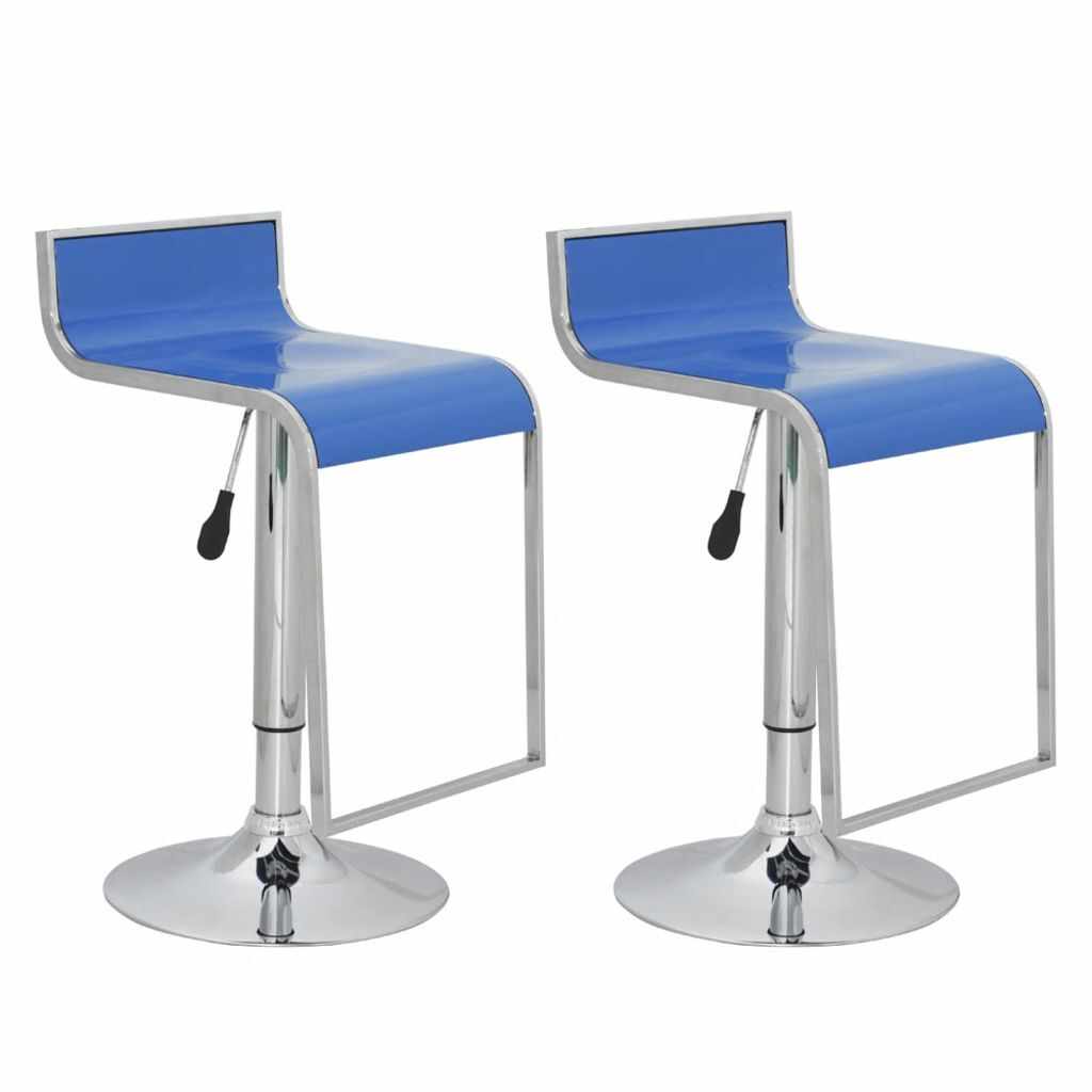 Set 2 scaune bar din ABS, Albastru