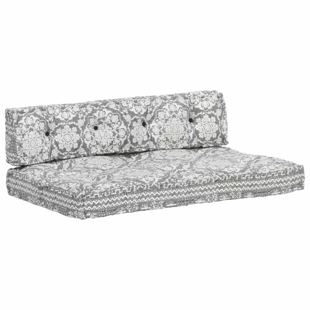 vidaXL Pernă de canapea din paleți, gri deschis, textil, petice 
