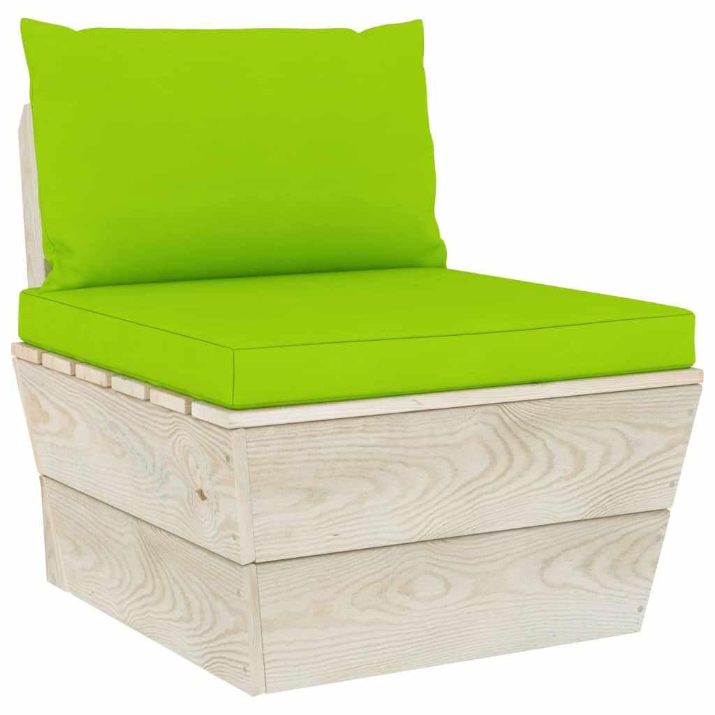 vidaXL Perne pentru canapea din paleți, 2 buc., verde aprins, textil