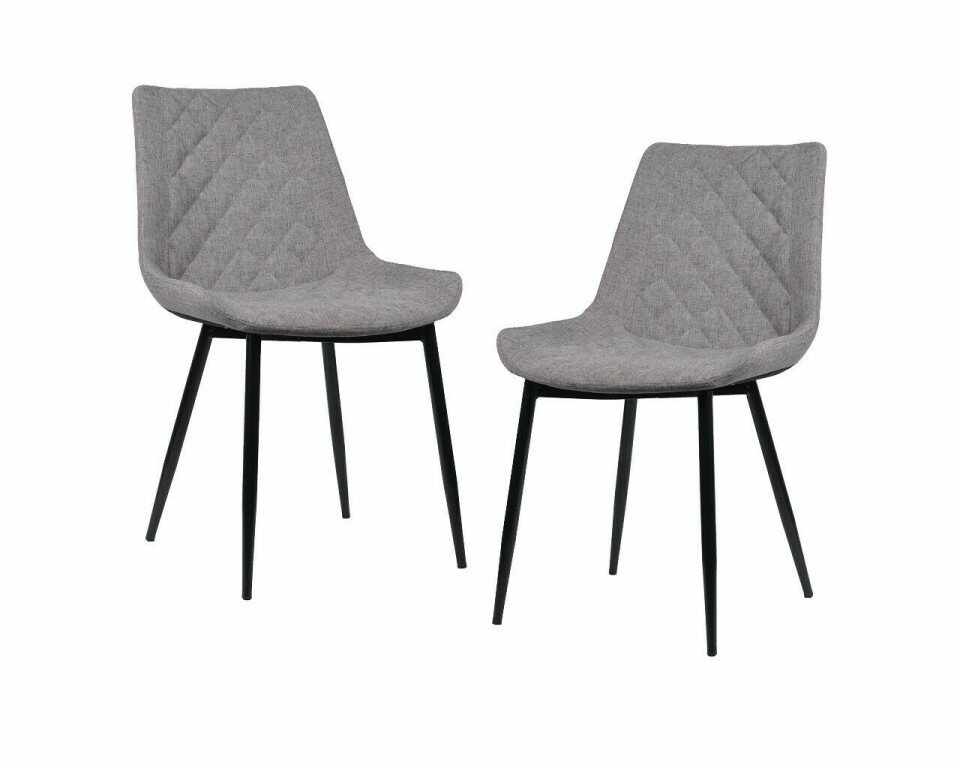 Set de 2 scaune Melrose, gri, 51 x 42 x 80cm
