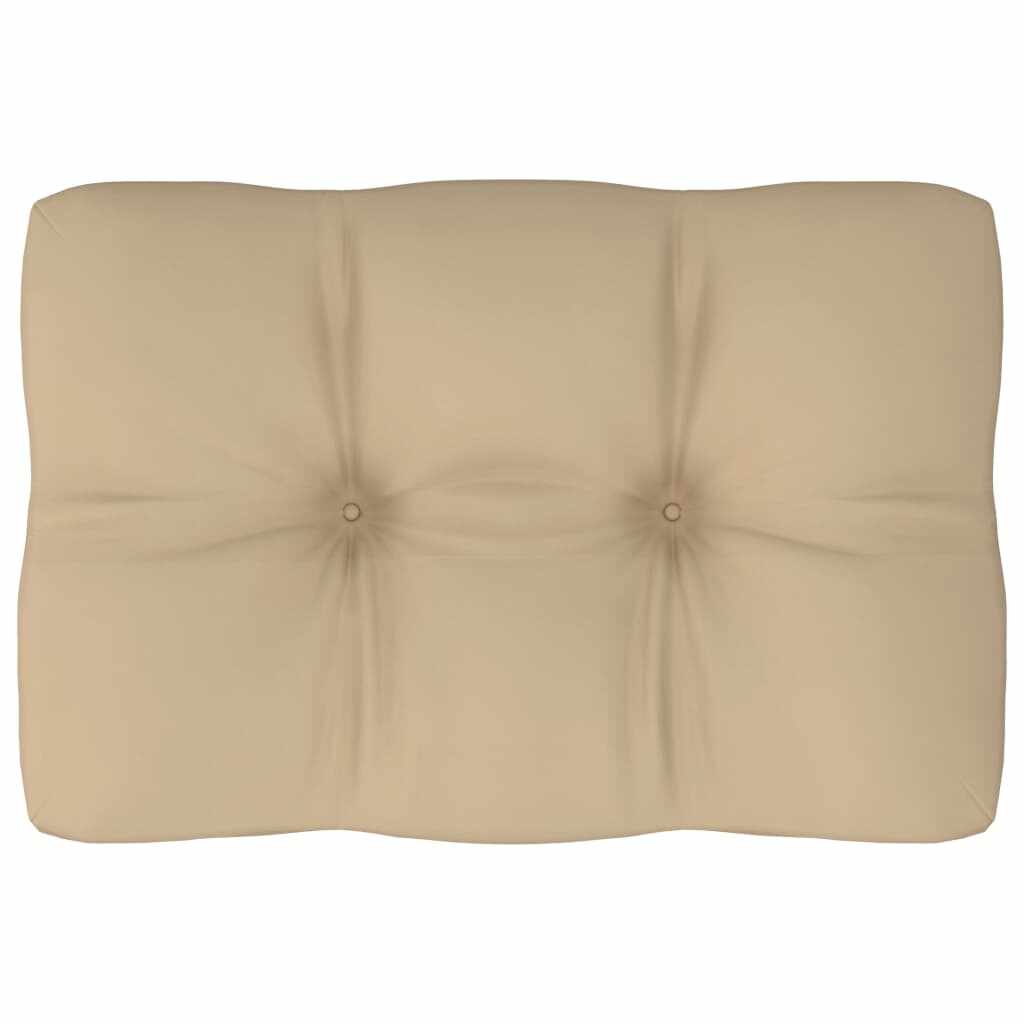 vidaXL Pernă pentru canapea din paleți, bej, 60 x 40 x 12 cm