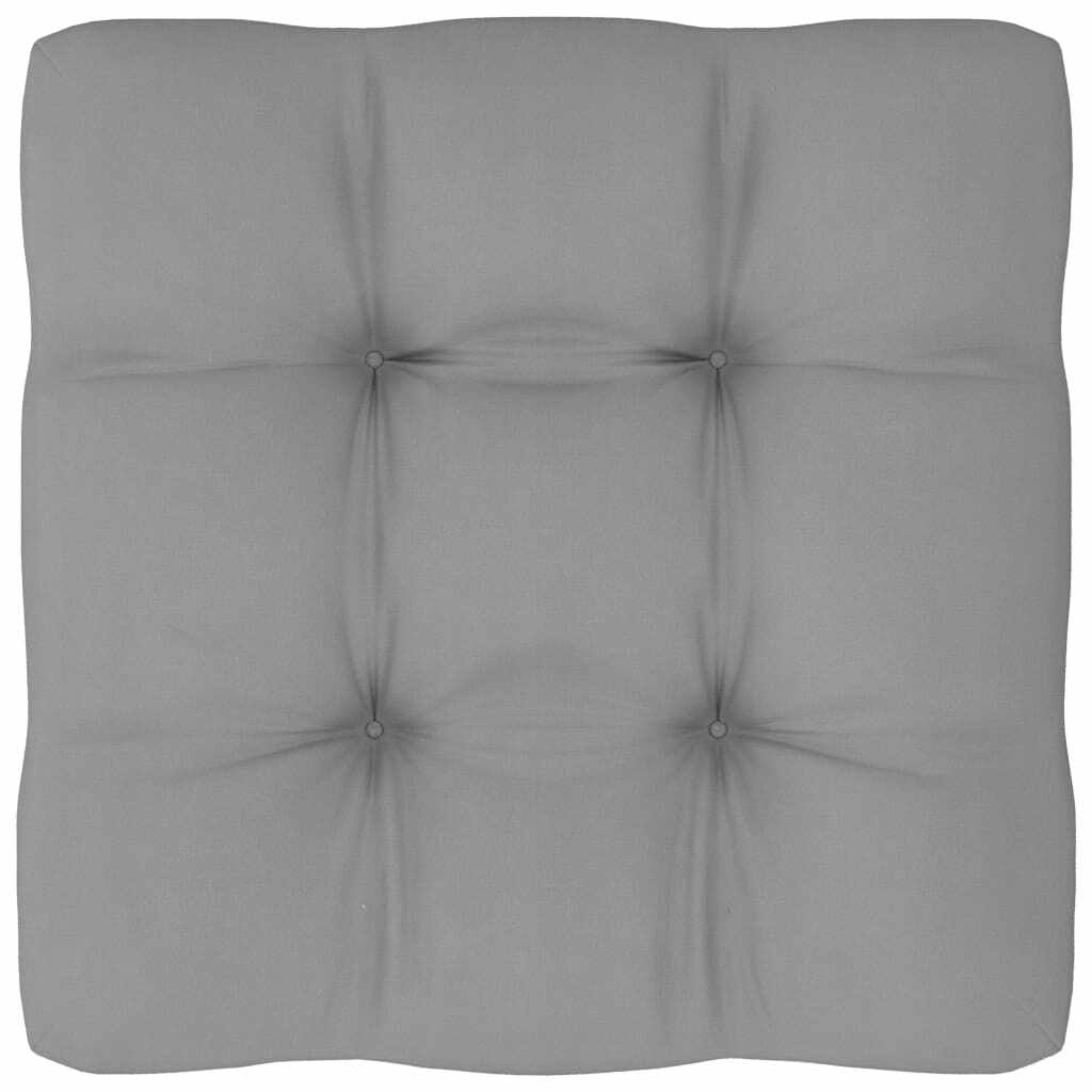 vidaXL Pernă pentru canapea din paleți, gri, 80 x 80 x 12 cm