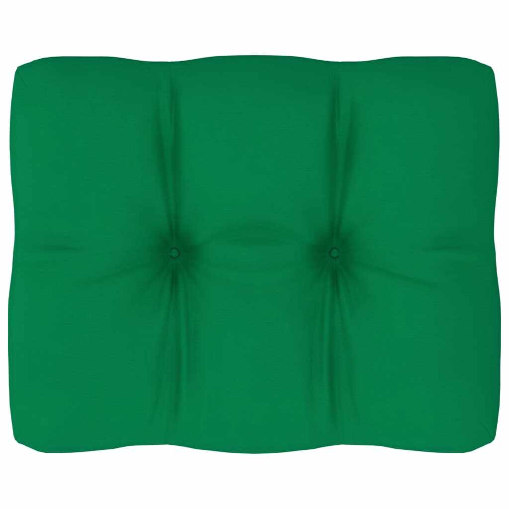 vidaXL Pernă pentru canapea din paleți, verde, 50 x 40 x 12 cm