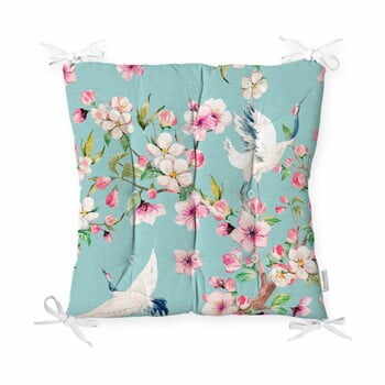 Pernă pentru scaun Minimalist Cushion Covers Flowers and Bird, 40 x 40 cm