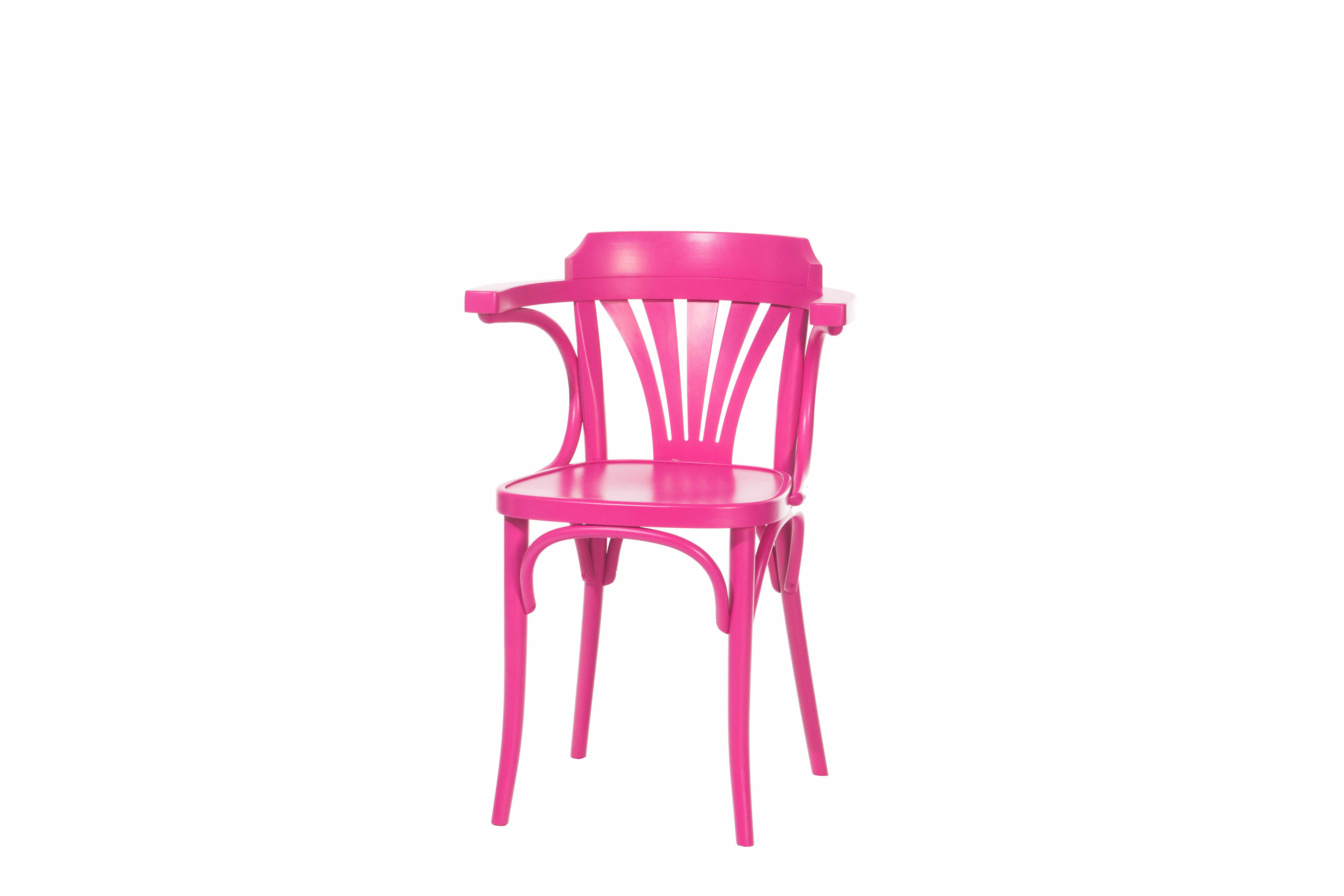 Scaun din lemn de fag 24 Pink, l54xA48xH77 cm