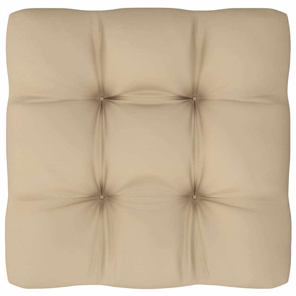 vidaXL Pernă canapea din paleți, bej, 70x70x12 cm