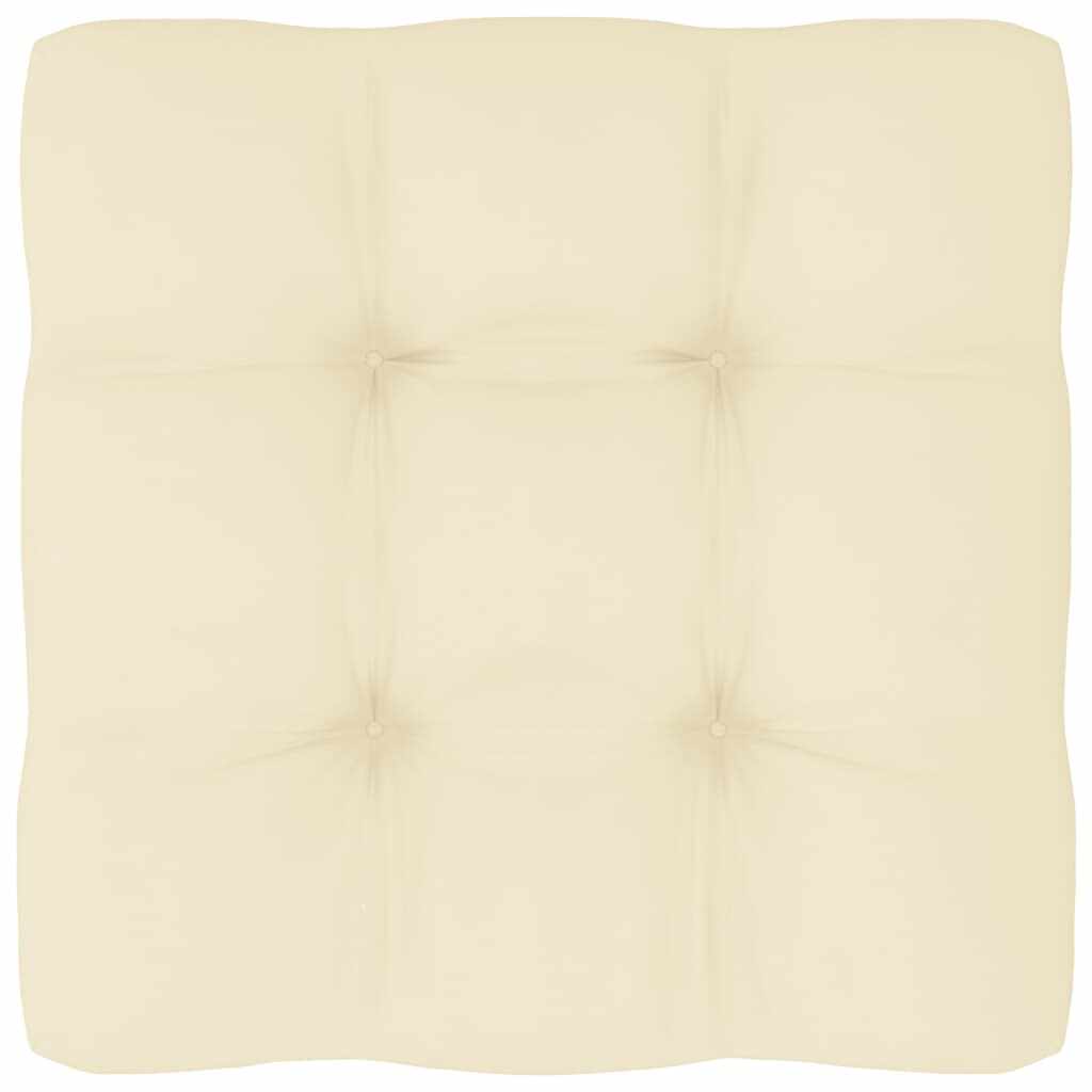 vidaXL Pernă pentru canapea din paleți, crem, 60x60x12cm