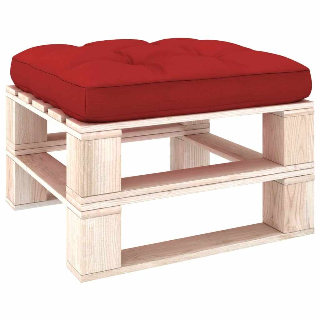 vidaXL Pernă pentru canapea din paleți, roșu, 58x58x10cm