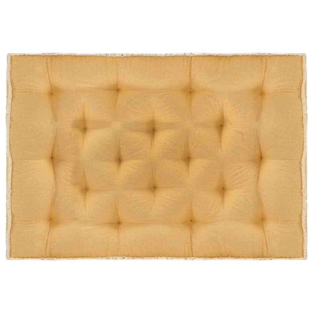 vidaXL Pernă pentru canapea din paleți, galben, 120 x 80 x 10 cm