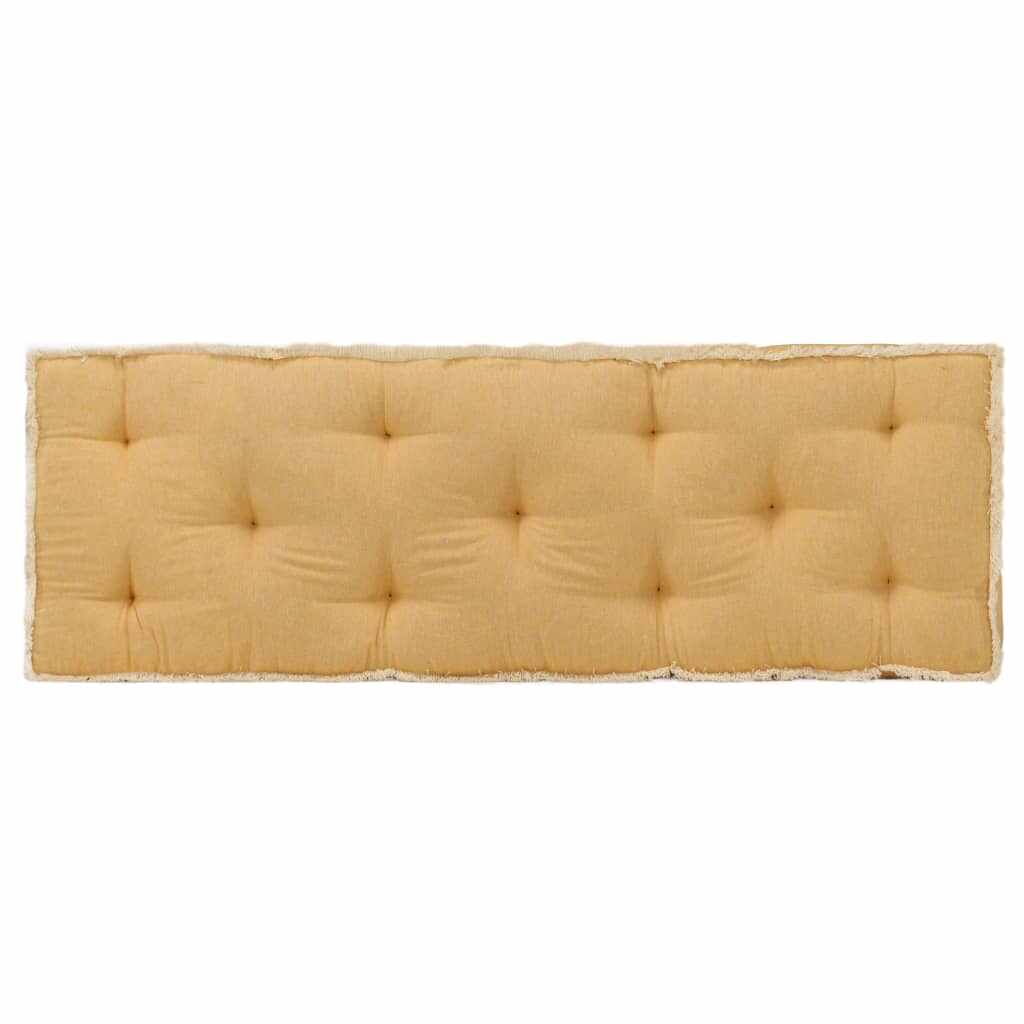 vidaXL Pernă pentru canapea din paleți, galben, 120x40x7 cm