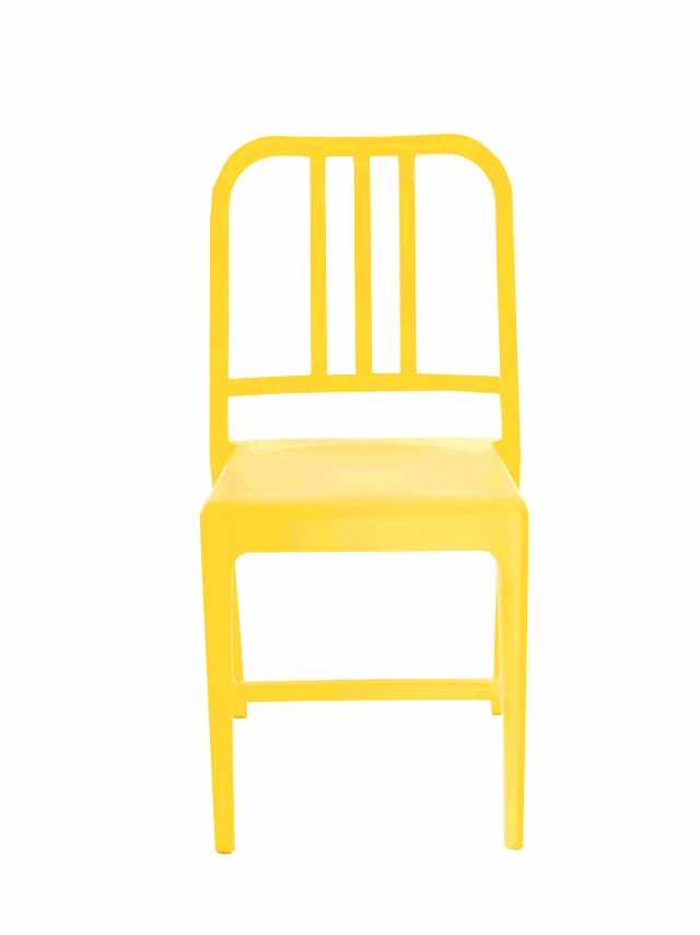 Scaun din plastic Luca Yellow, l50xA44xH80 cm