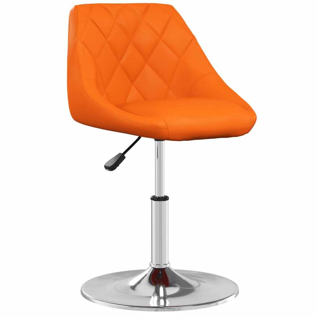 vidaXL Scaun de birou, portocaliu, piele ecologică