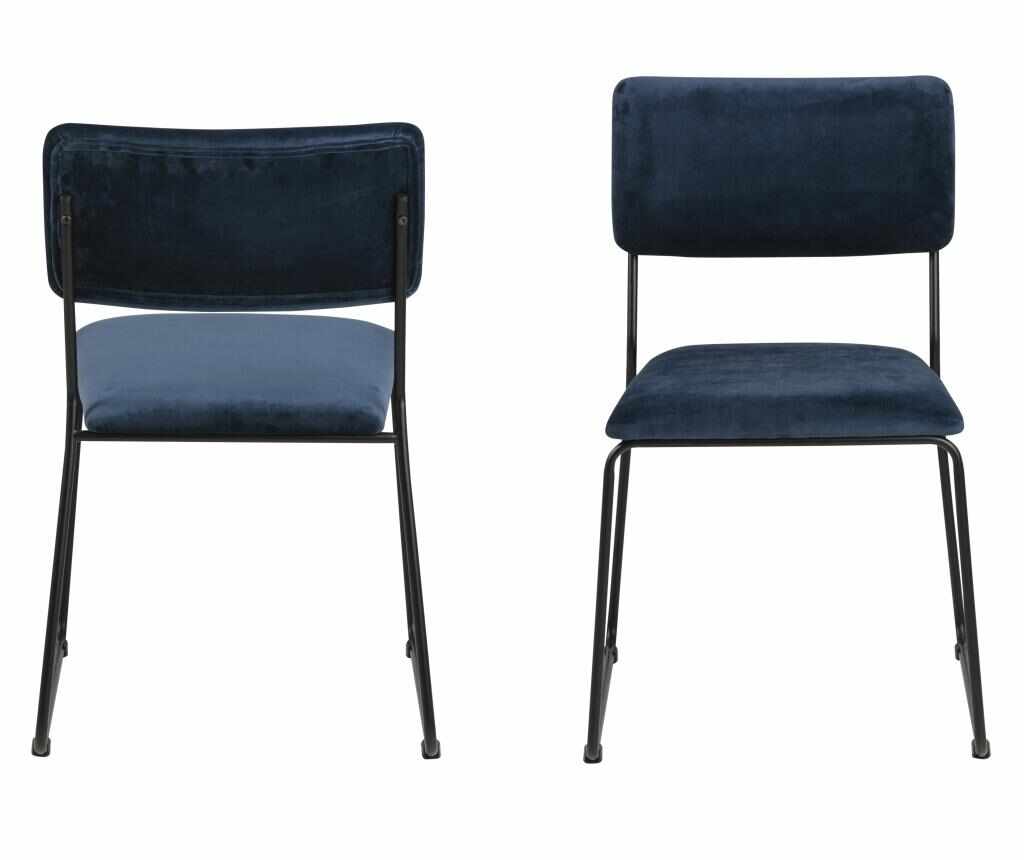 Set 2 scaune Actona, Cornelia, albastru, 54x50x80 cm - actona, Albastru