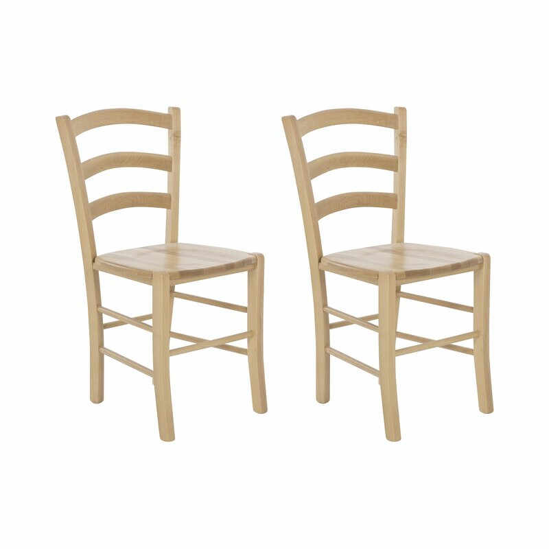Set de 2 scaune Elkins, lemn masiv, maro, 85 x 43 x 47 cm