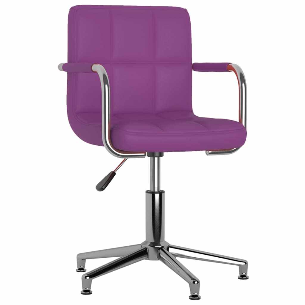 vidaXL Scaun de birou rotativ, violet, piele ecologică