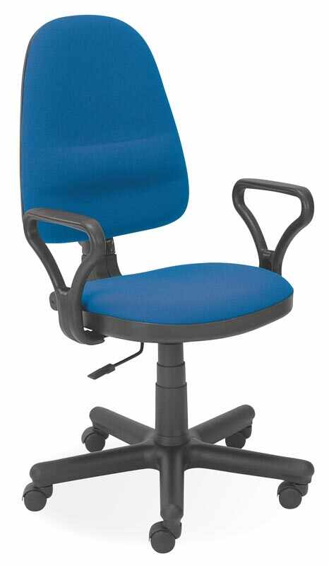 Scaun de birou ergonomic tapitat cu stofa, Bravo Albastru, l59xA56xH96-108 cm