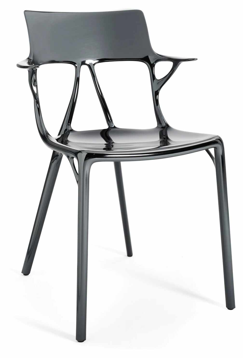Set 2 scaune Kartell A.I. design Philippe Starck titanium
