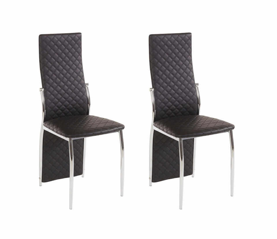 Set de 2 scaune Wilson - negru/argintiu